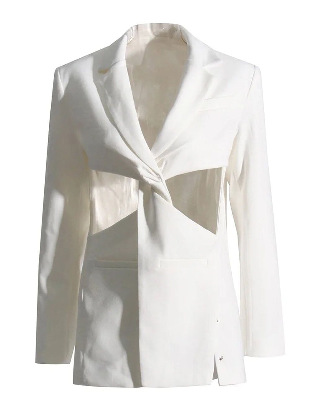 Hollow Out Blazer - Fashionpara