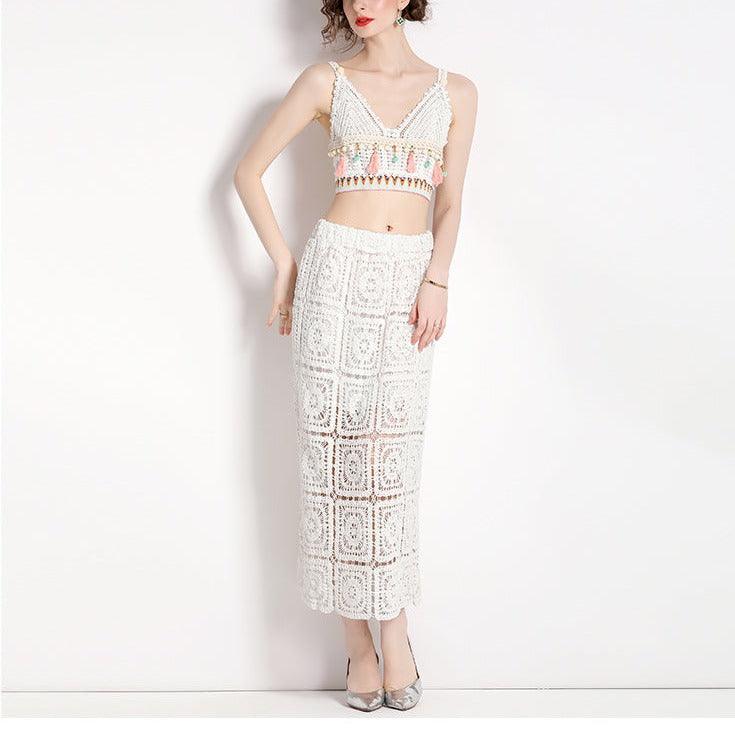 KittenAlarm - Devine Crochet Tank Top & Skirt Set