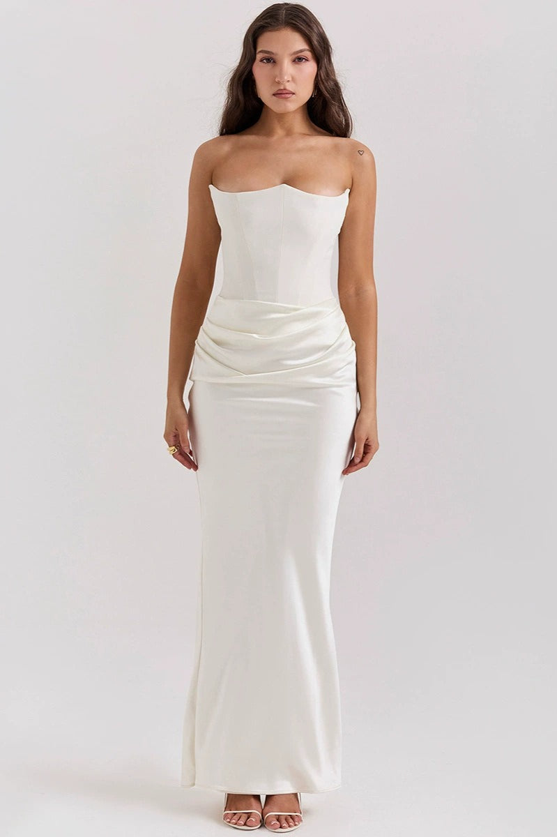 Sexy Strapless Backless Slim Chic Formal Dress