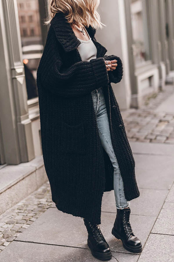 Lady Rin Oversized Midi Cardigan for Cozy Everyday Style