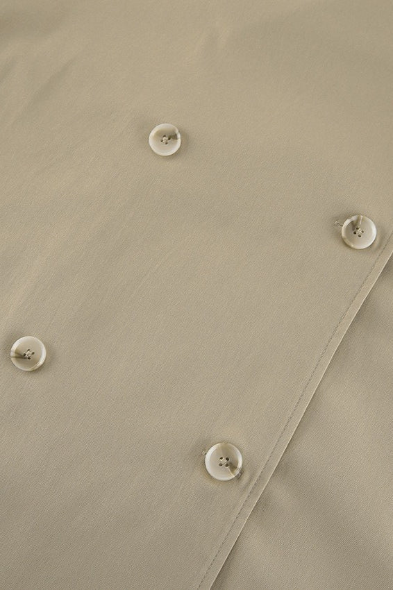 Elegant Khaki Belted Trench Midi Coat for Timeless Style