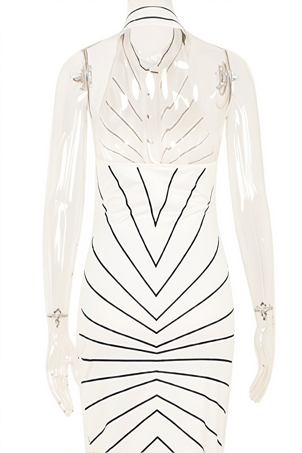 Striped Halter Neck Button Front Maxi Dress