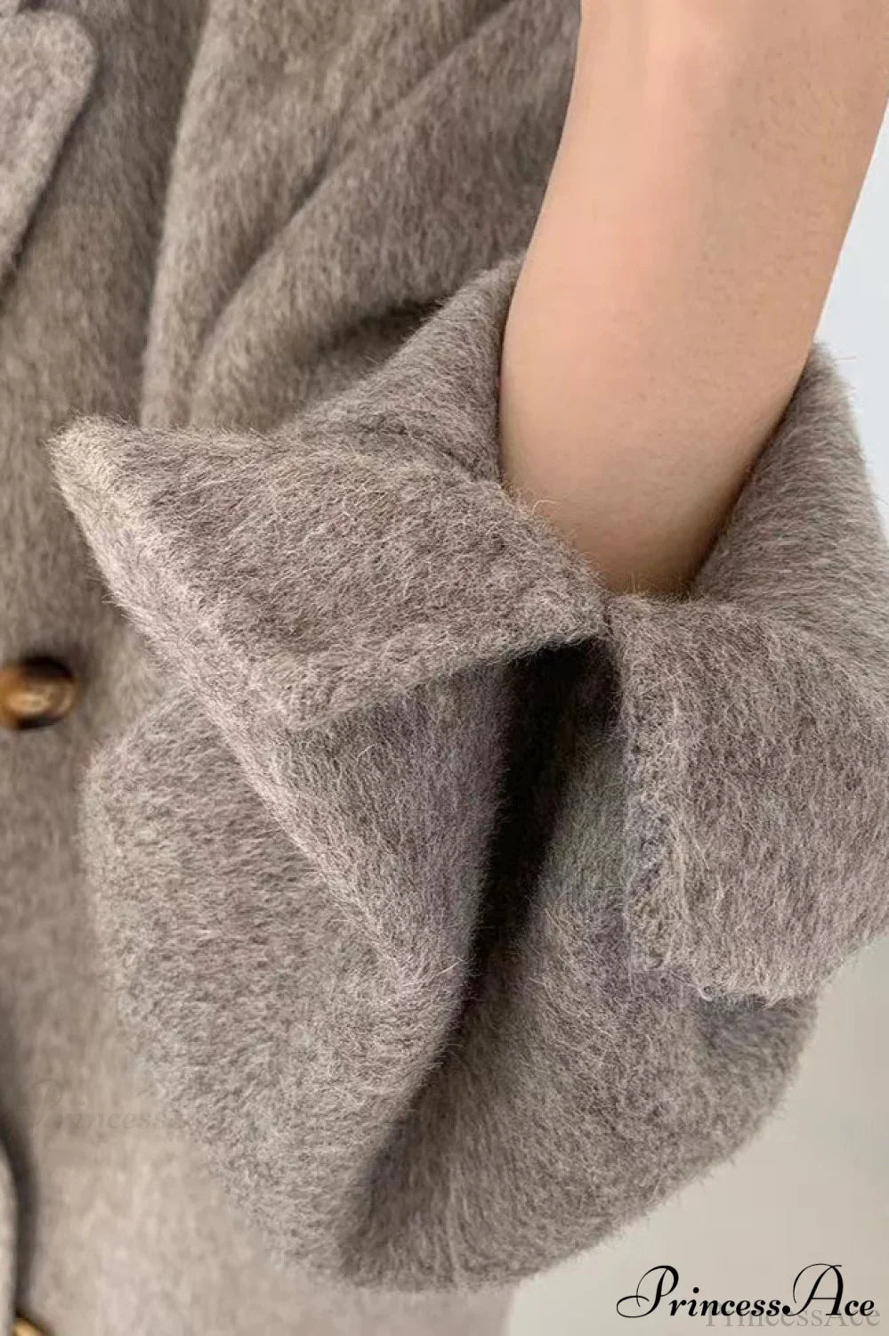 Reversible Double-Breasted Wool Oversized Long Overcoat