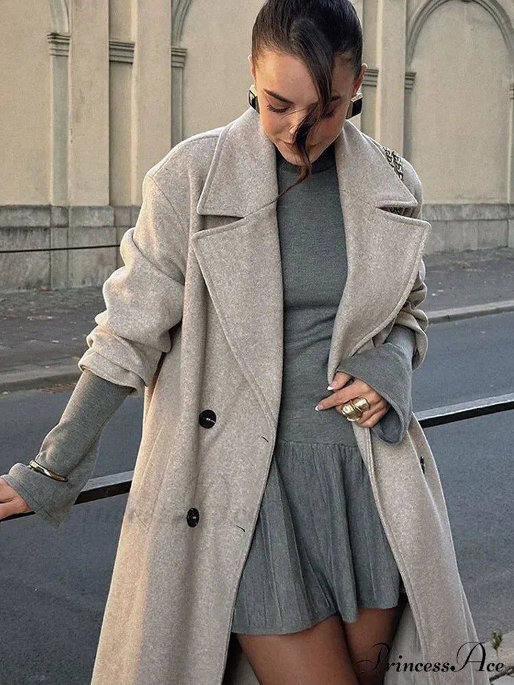 Double Breasted Woolen Coat