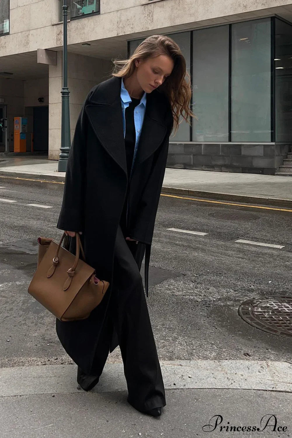 Double Faced Wool Raglan Sleeve Overcoat for Effortless Style
