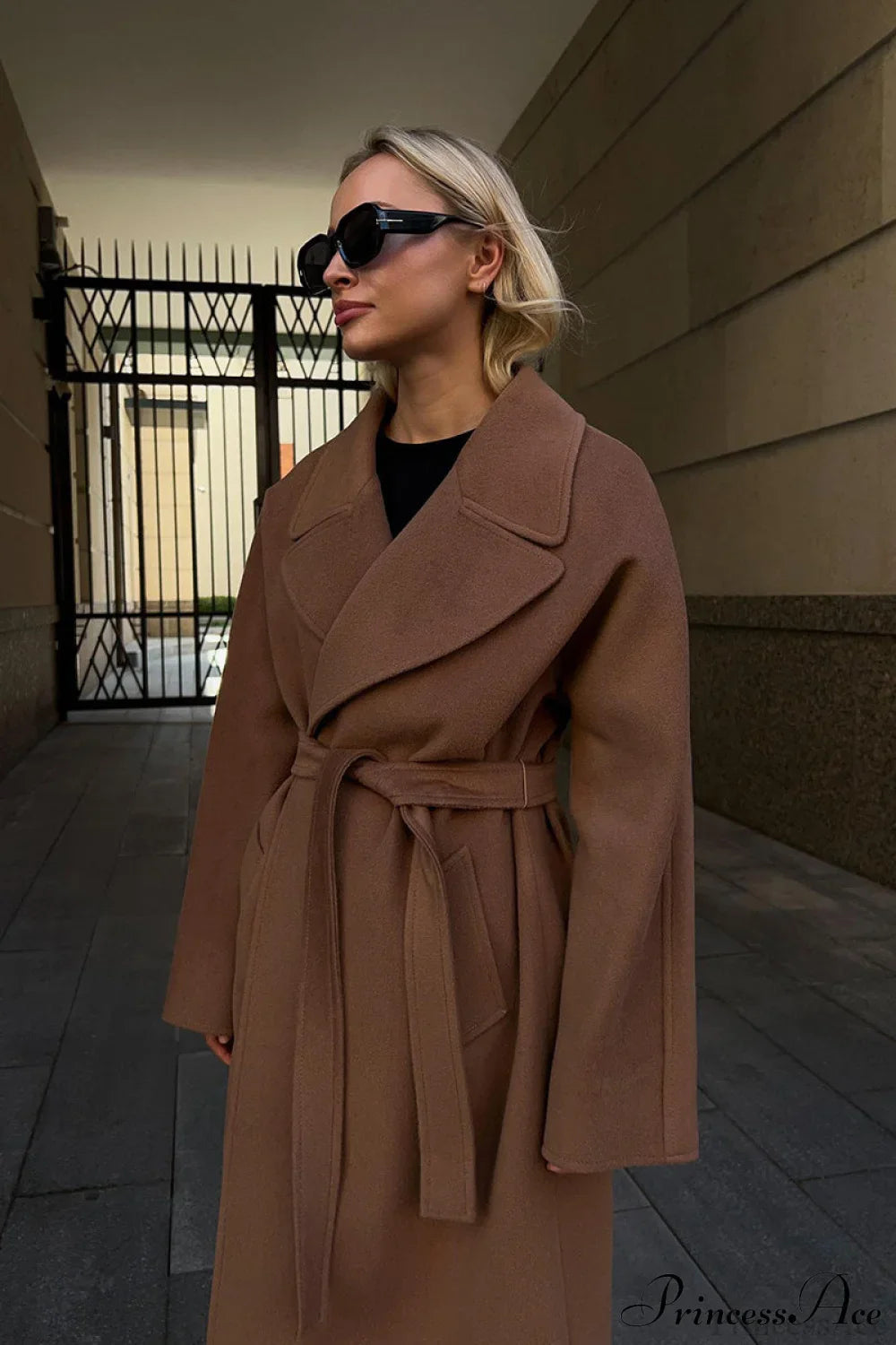 Double Faced Wool Raglan Sleeve Overcoat for Effortless Style