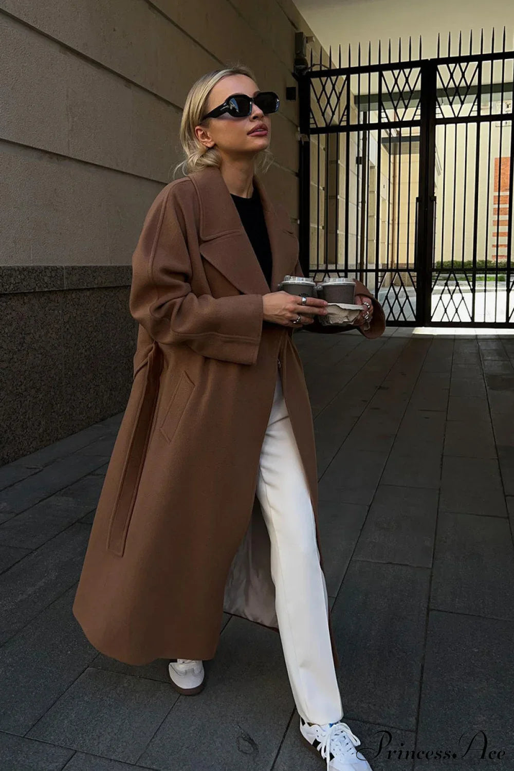 Double Faced Wool Raglan Sleeve Overcoat for Effortless Style