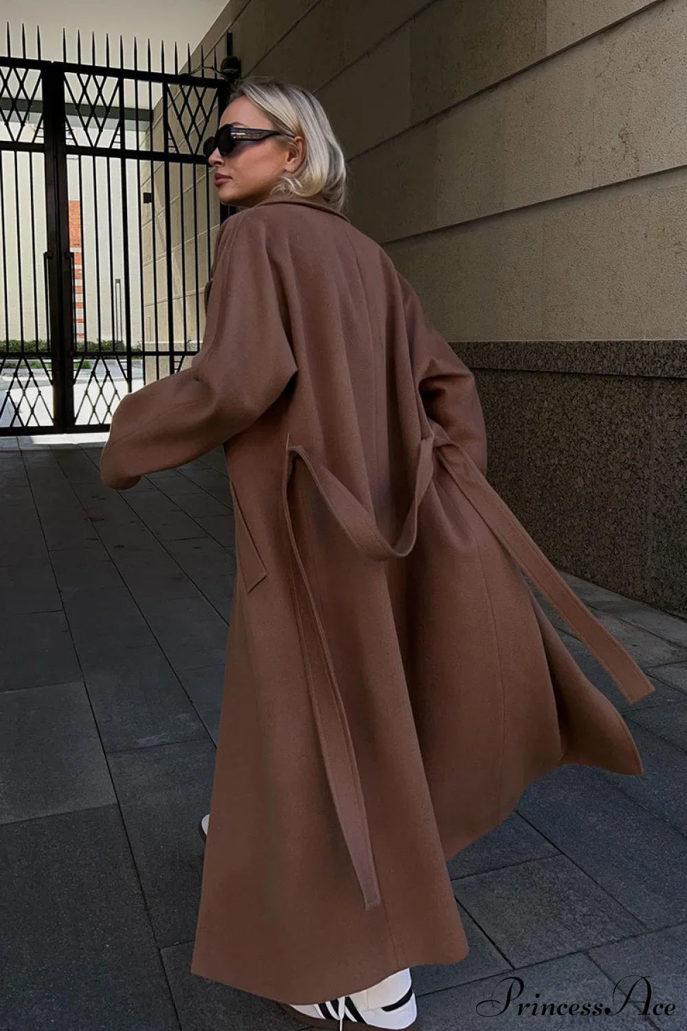 Double Faced Wool Raglan Sleeve Overcoat for Effortless Style