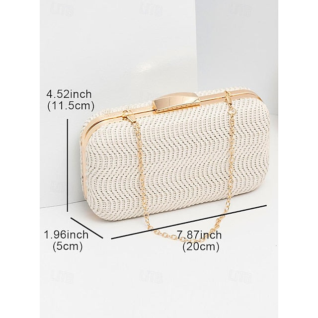 Leather Wristlet Party Evening PU Clutch Bag