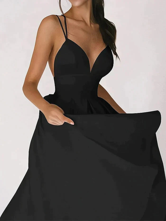 Sleeveless Crisscross Strap Open Back Fit and Flare A-Line Midi Dress - View 9