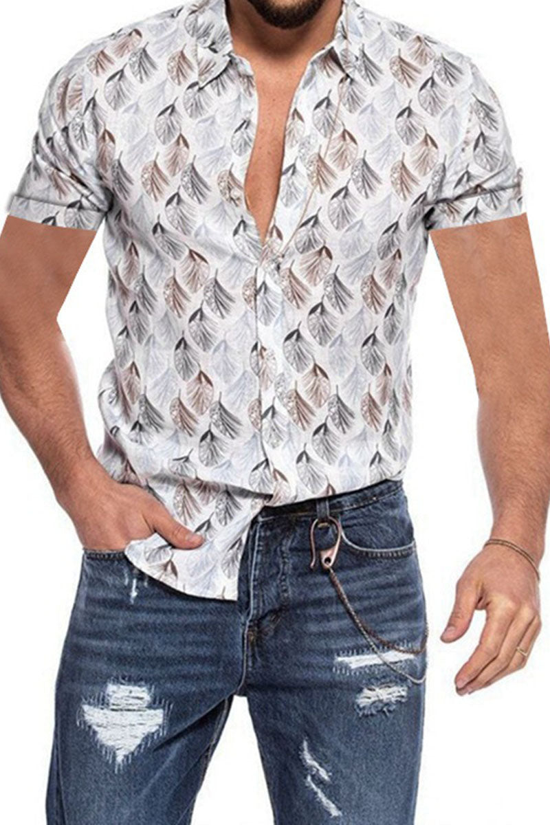 Printed And Colour Blocked All Season Shirt  Fashionpara