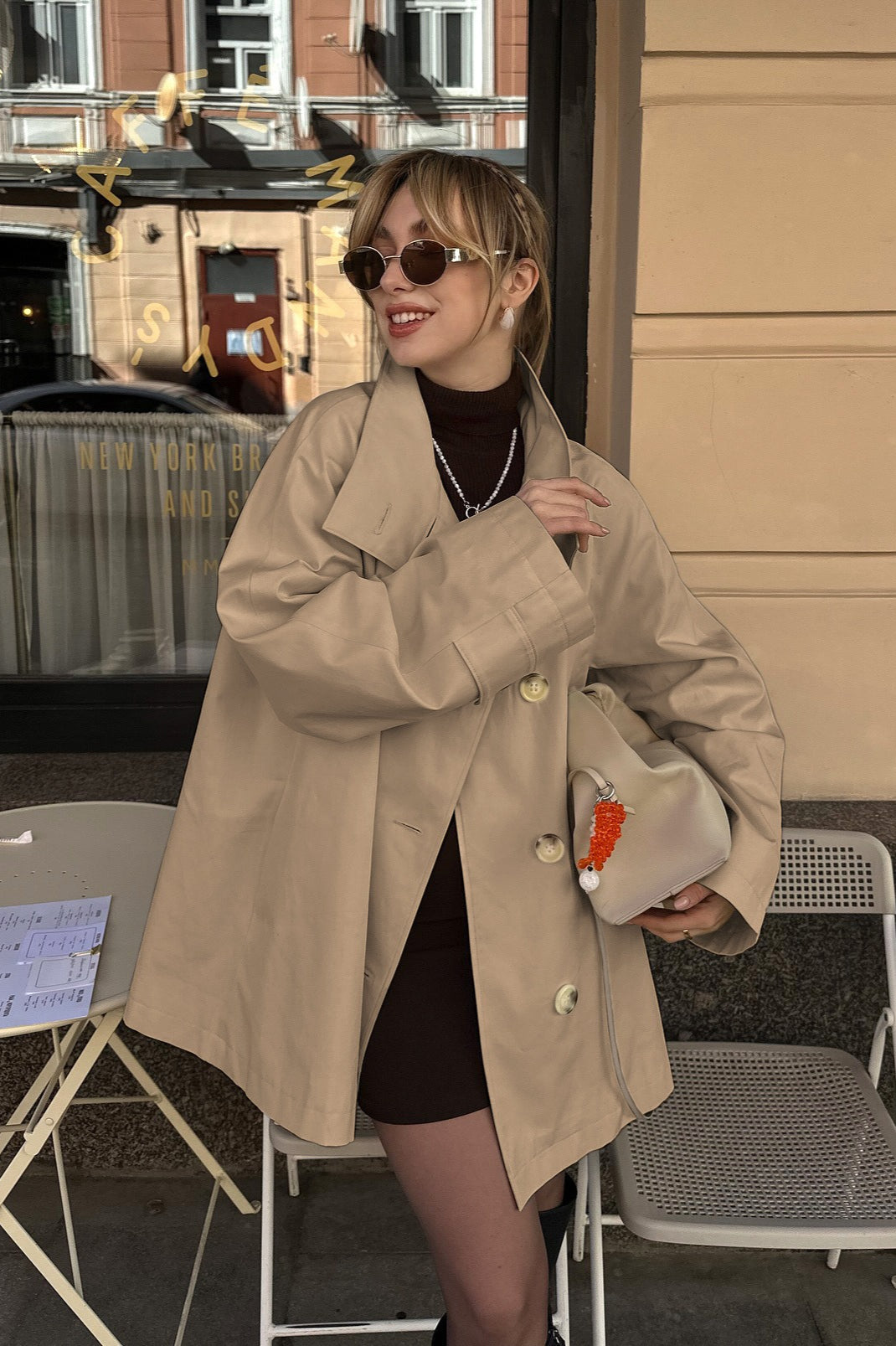 Vintage White Trench Jacket