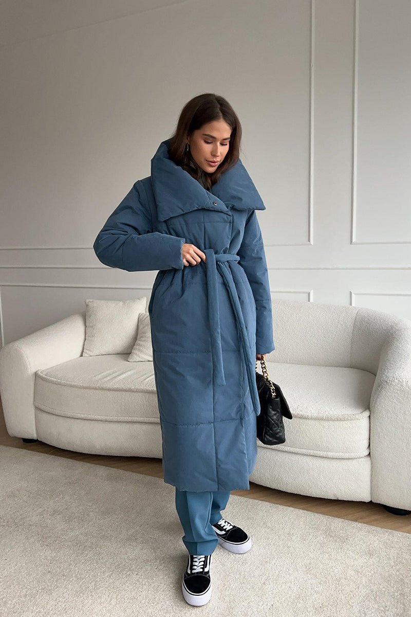 Long Stand Collar Puffer Jacket