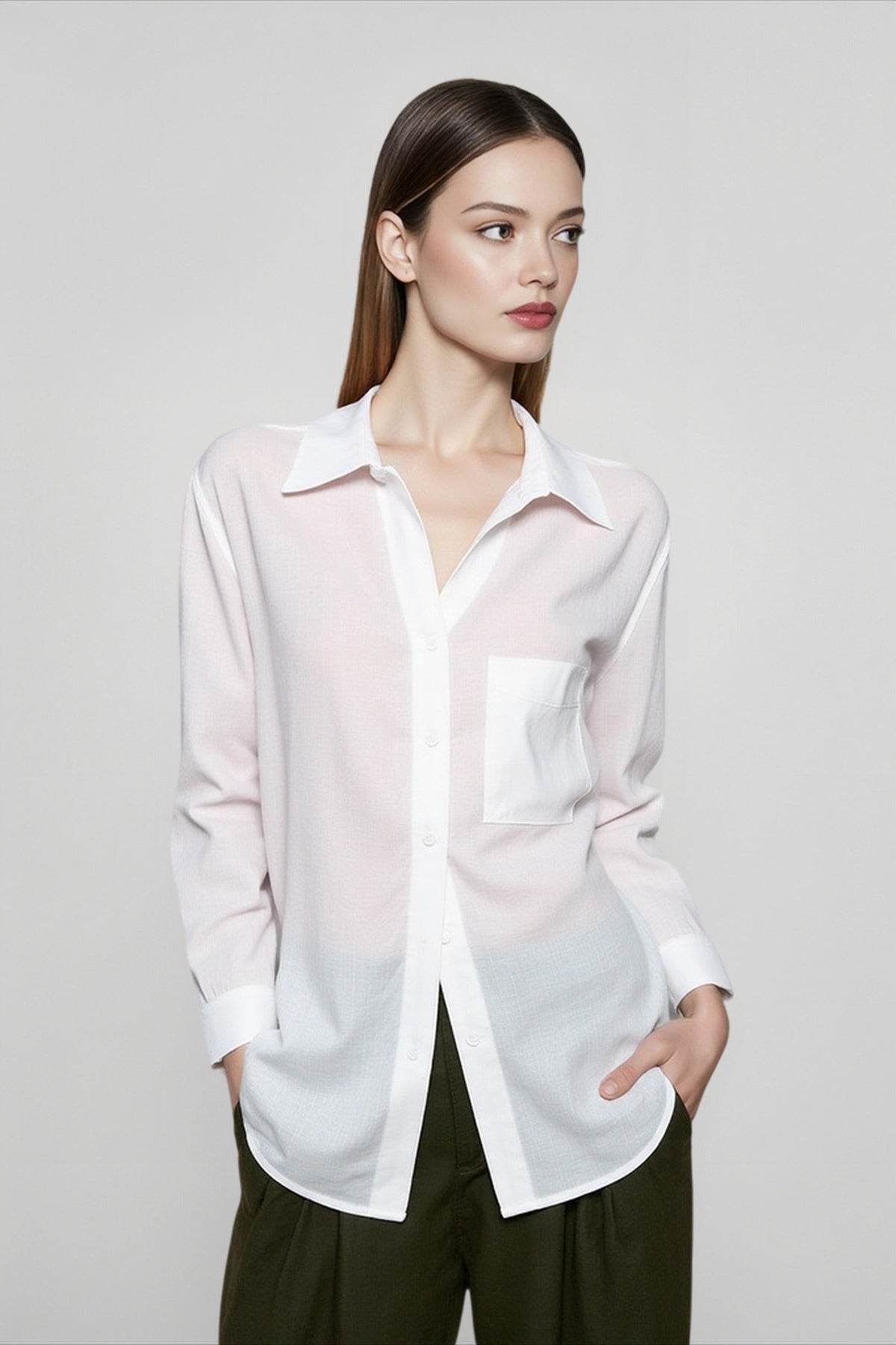 Pure Linen Relaxed Blouse
