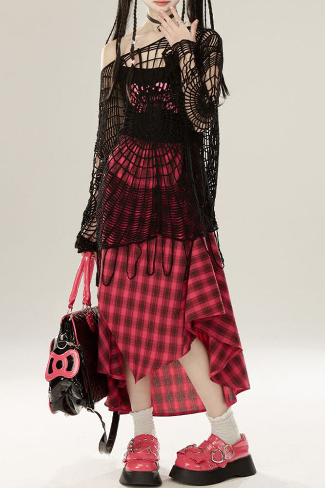 PrincessAce Spider Web Knit Sweater for Chic Comfort