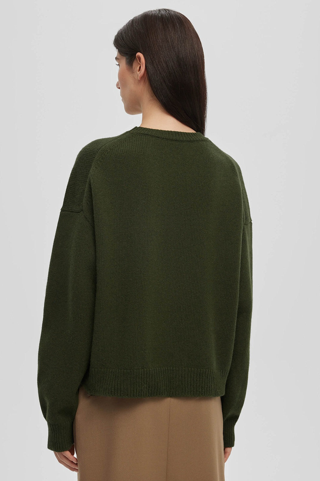 Printed Knit Round Neck Long Sleeve Blouse