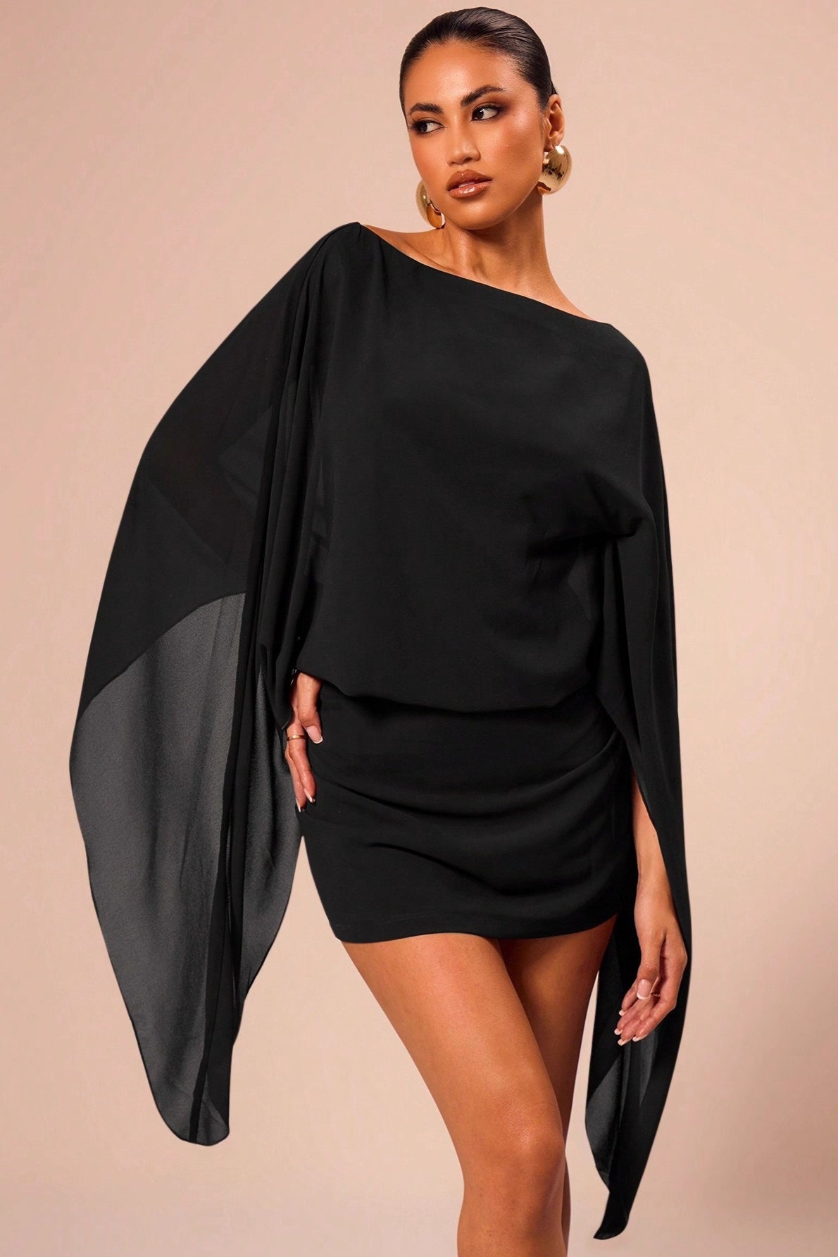 Cape Party Mini Dress 6