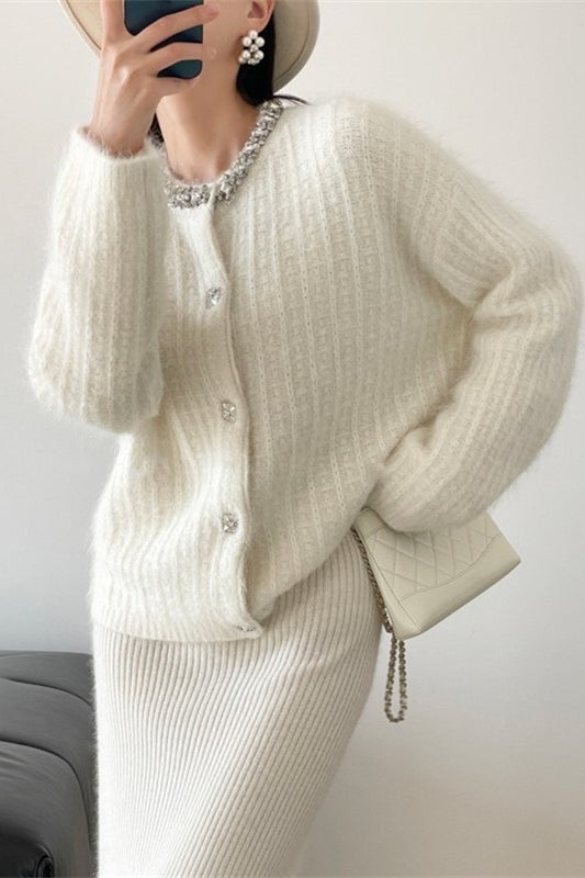 V-Neck Slim-Fit Knit Cardigan 4