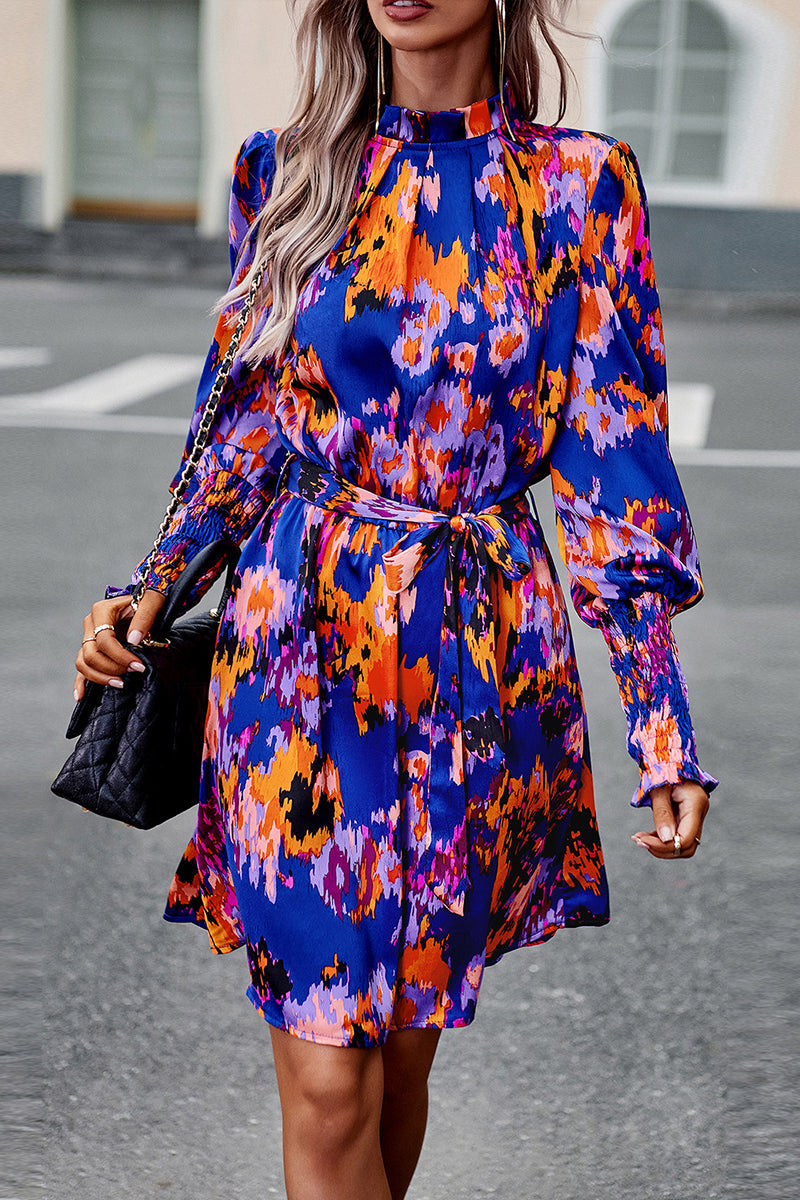 Leg of Lamb Sleeve Half Turtleneck Dress