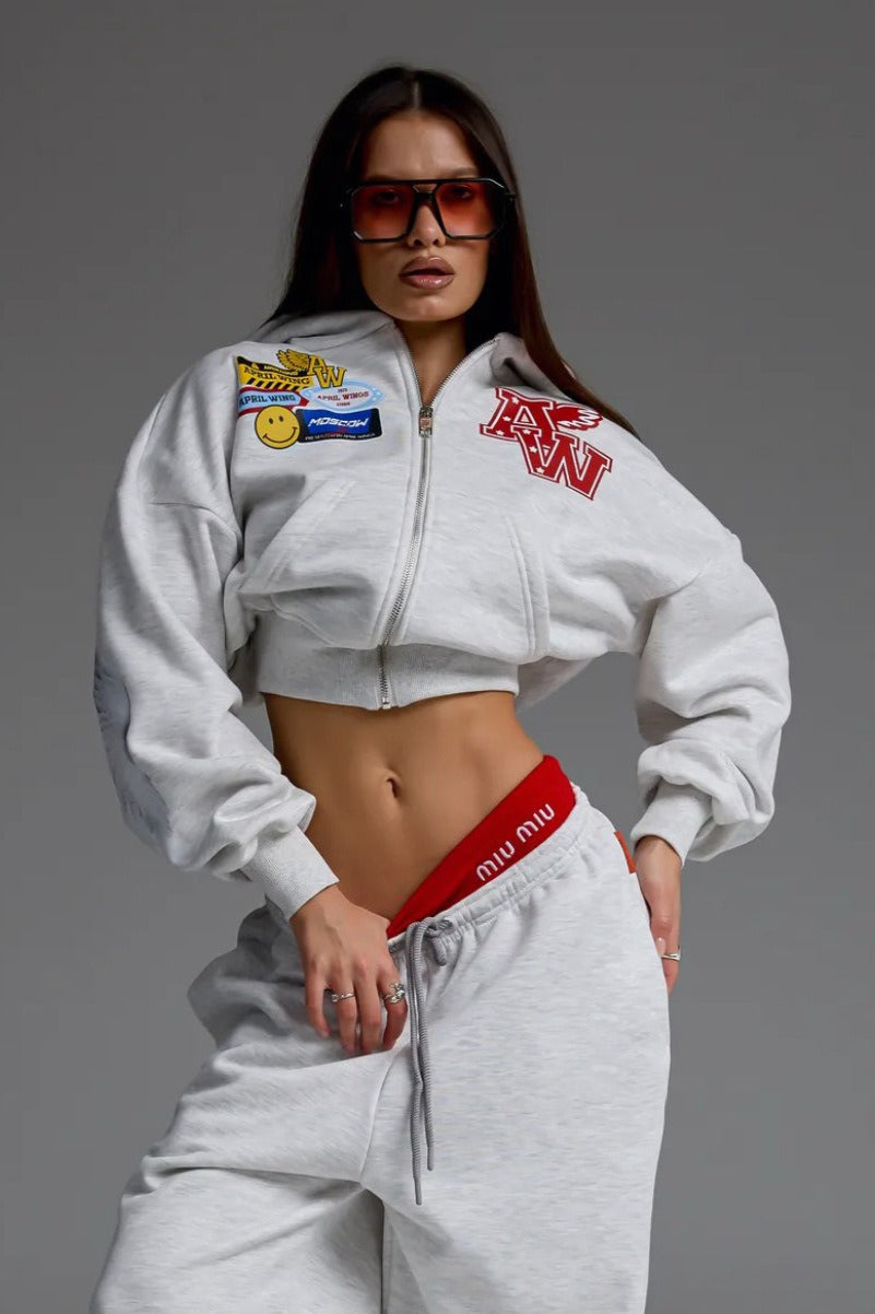 Motorcycle Graphic Zip Up Hoodie