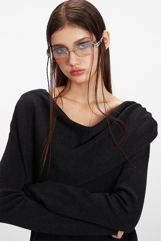 Cowl Neck Fitted Knit Top 2