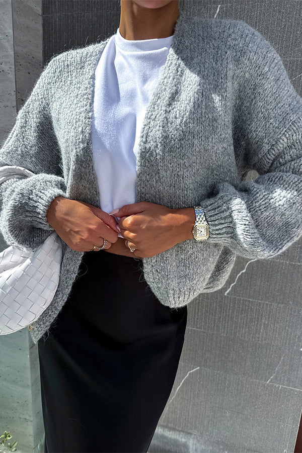 Lady Rin Casual Knitted Long Sleeve Cardigan for All Seasons