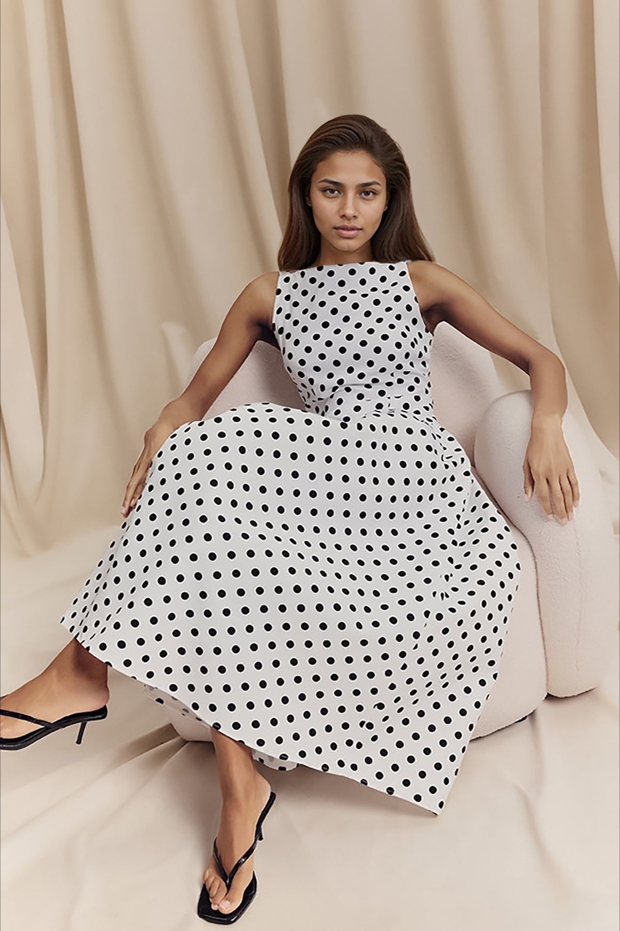Vintage Polka Dot Work Dress - Fashionpara