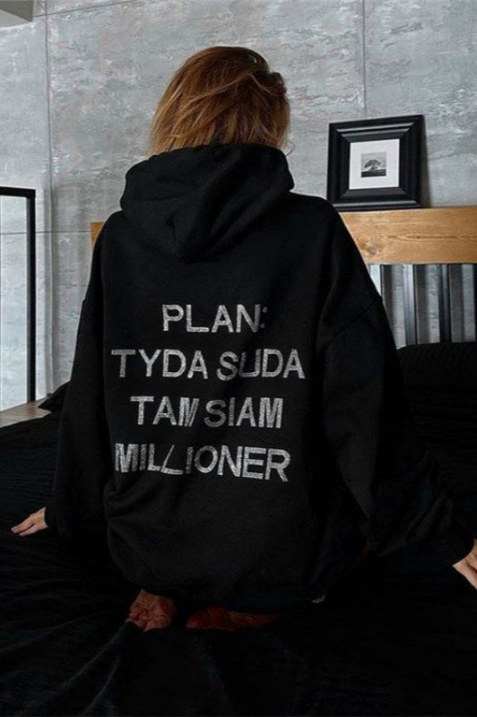 Oversized Hooded Sweatshirt Hoodie - Fashionpara