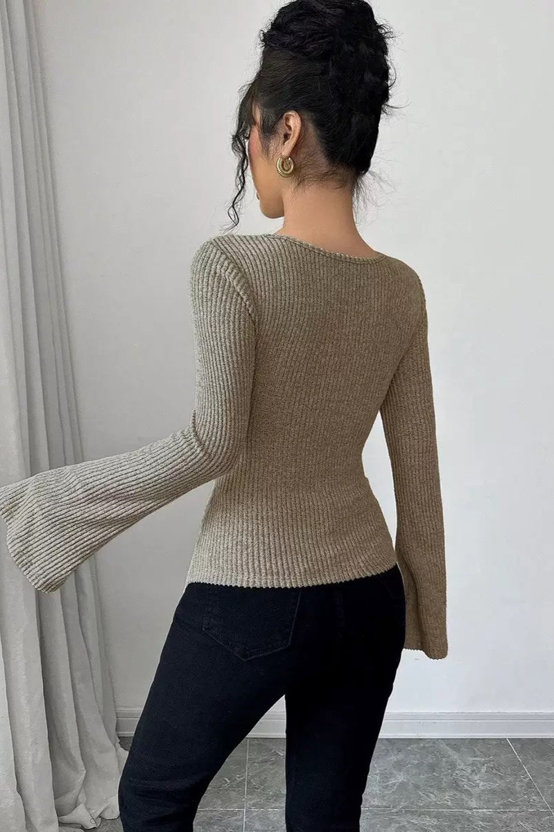 Bodycon Off-Shoulder Knit Top 3