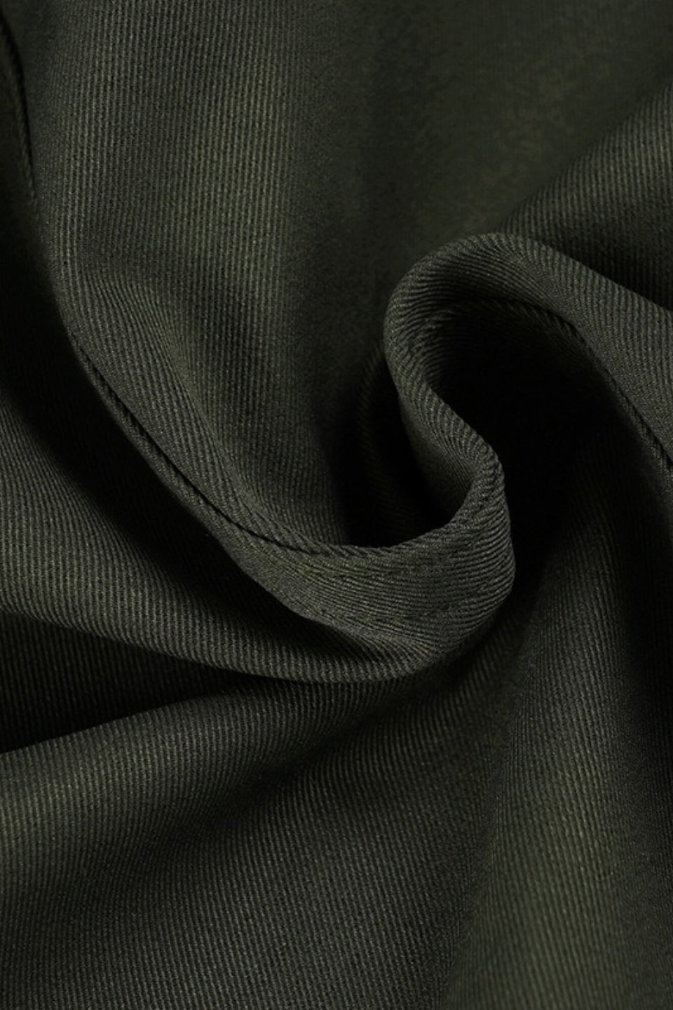 Army Green Fleece Zip Coat - Fashionpara