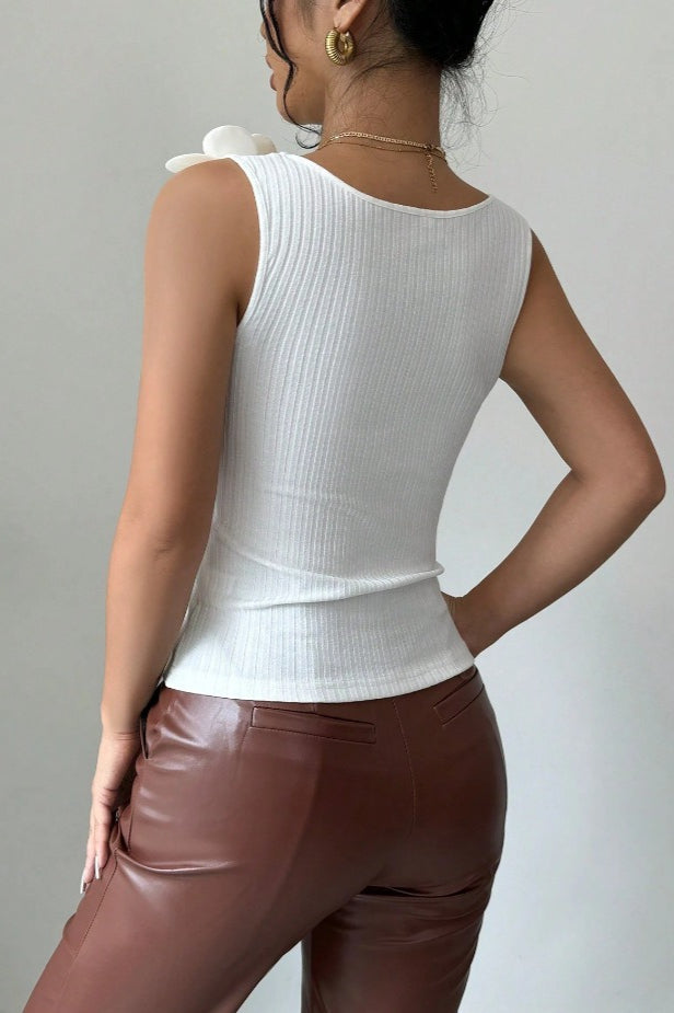 Floral Applique Knit Top