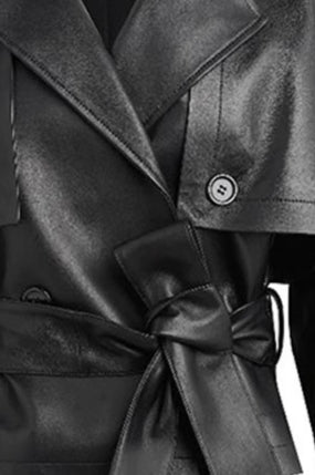 Chic Cropped Leather Coat for Effortless Street Style