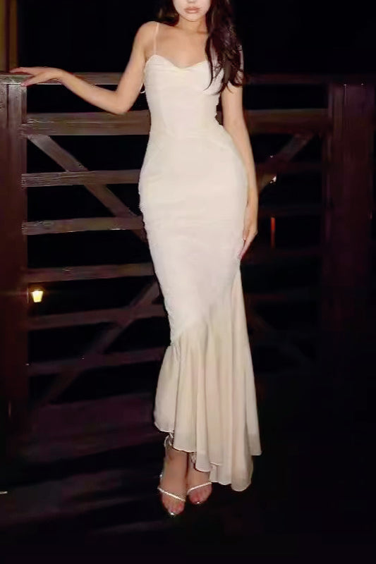 Chic Ruched Mermaid Birthday Dress