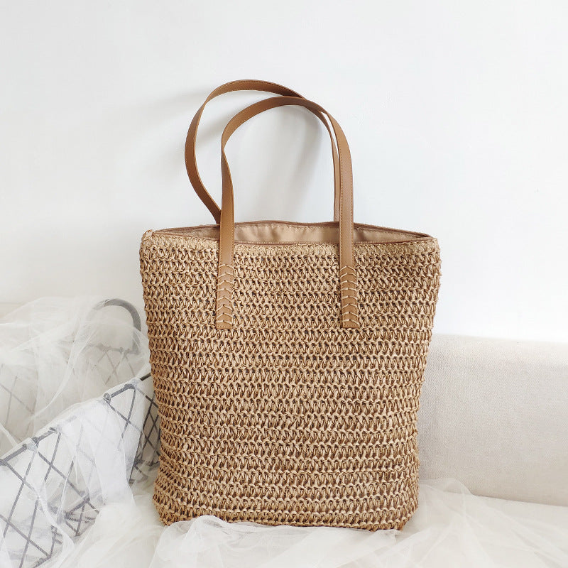 Woven Tote Shoulder Bag