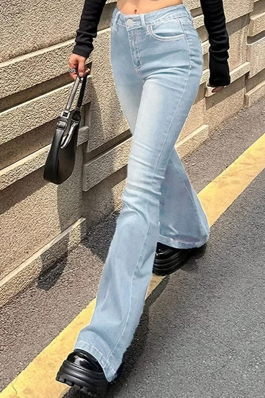 High Waist Flared Bootcut Jeans