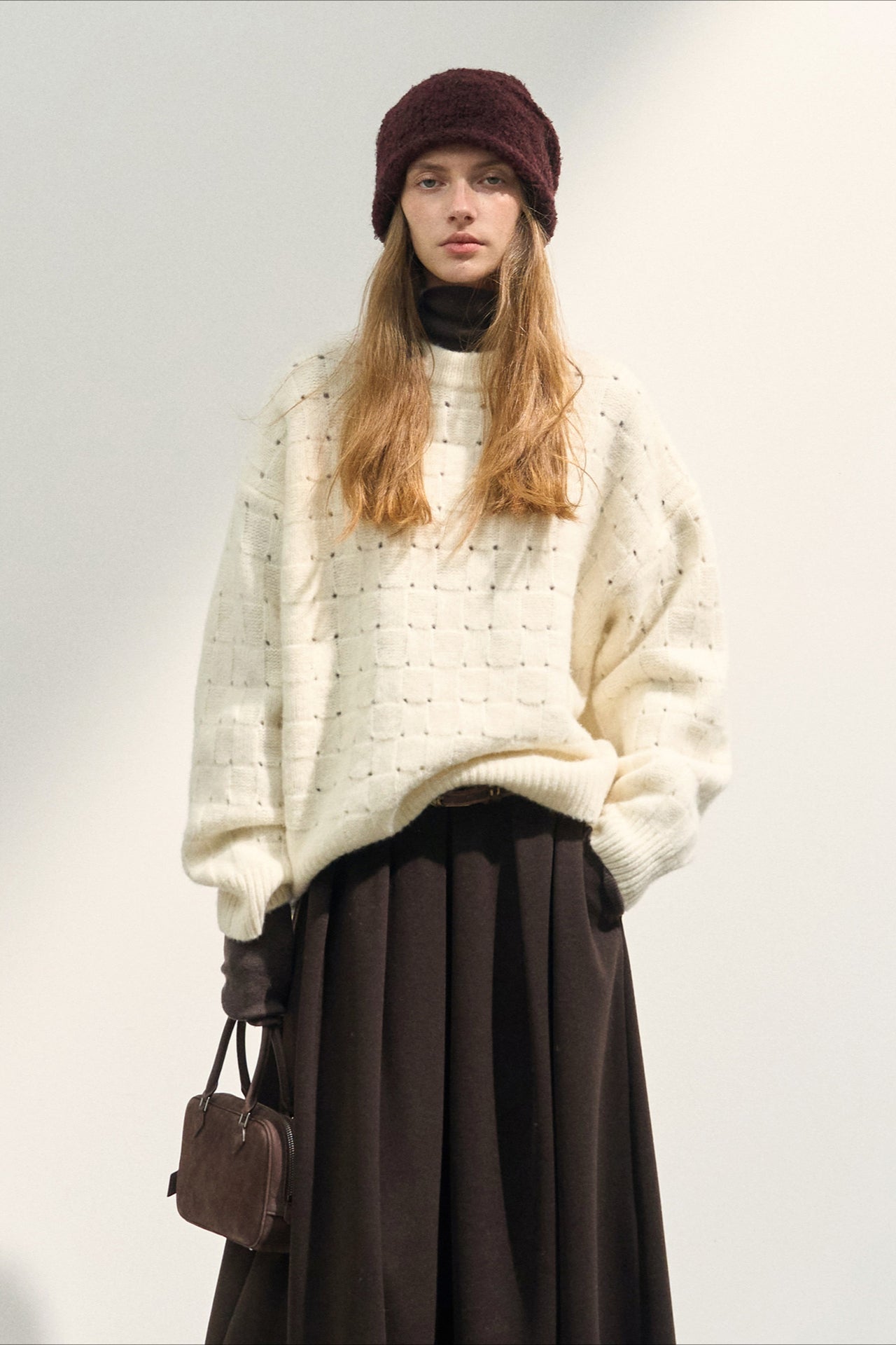 PrincessAce Loose Fit Wool Blend Knit Sweater for Comfort