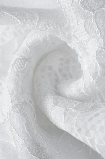 Scalloped Lace V Neck Blouse