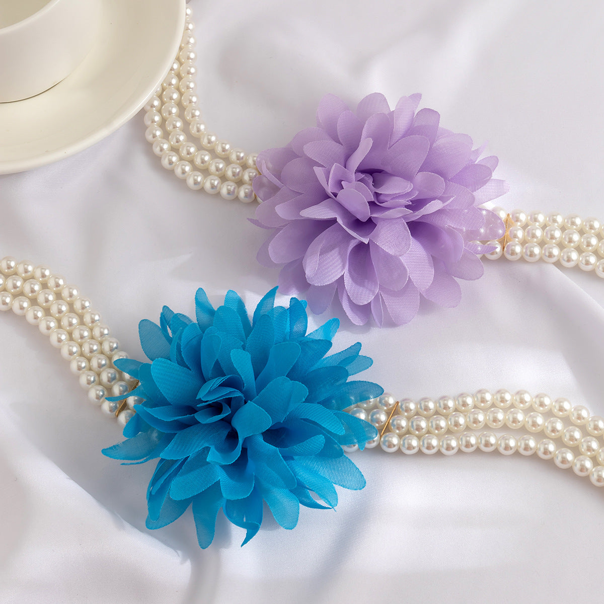 Pearl 3D Flower Necklace