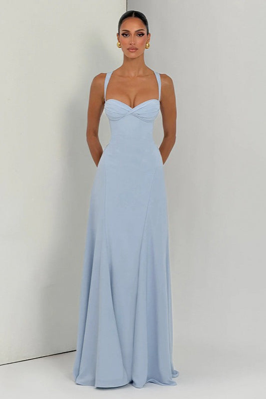 Sweetheart Neck Fit and Flare Maxi Gown 7