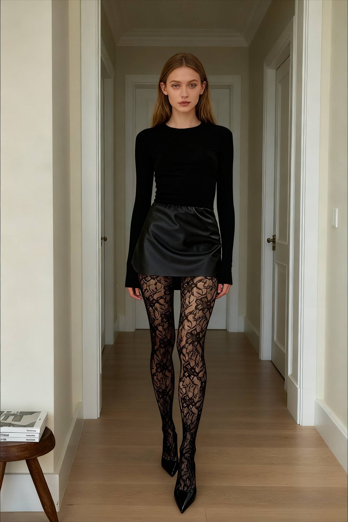 Floral Charming Lace Tights