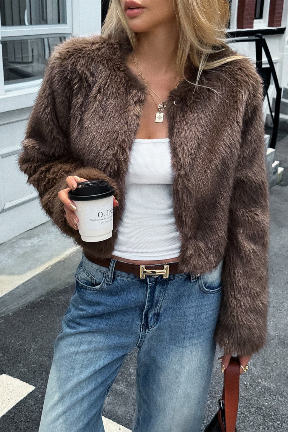 Casual Solid Knit Coat - Fashionpara