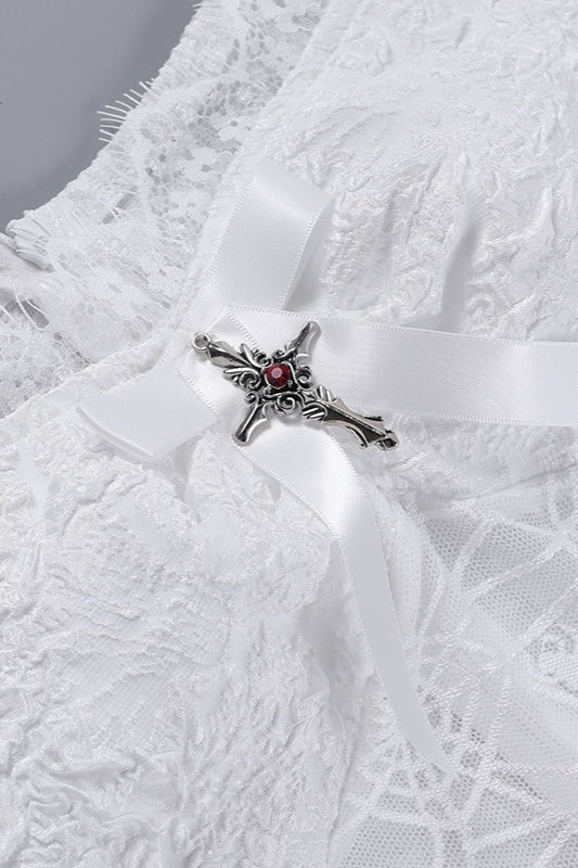 Puff Sleeve Mini Gothic Dress