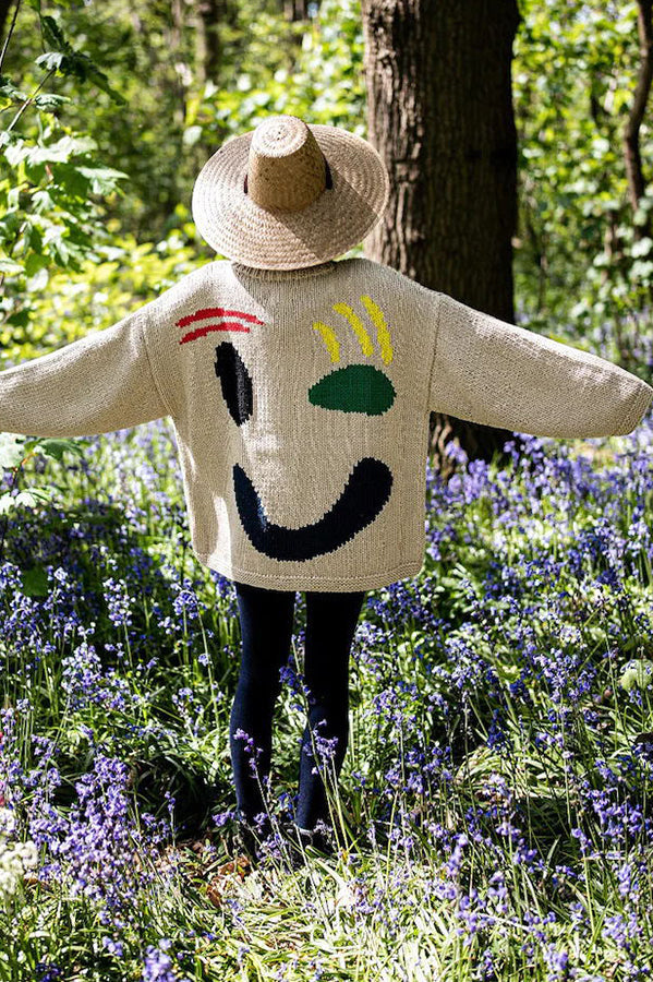 Colorful Smiley Face Pullover Sweater for Comfortable Style