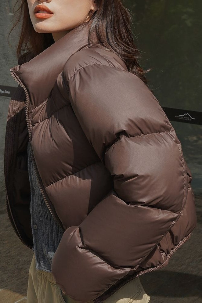 Thickened Stand Collar Down Coat - Fashionpara