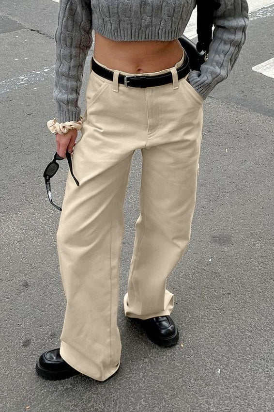 Cotton Loose Vintage Cargo Jeans
