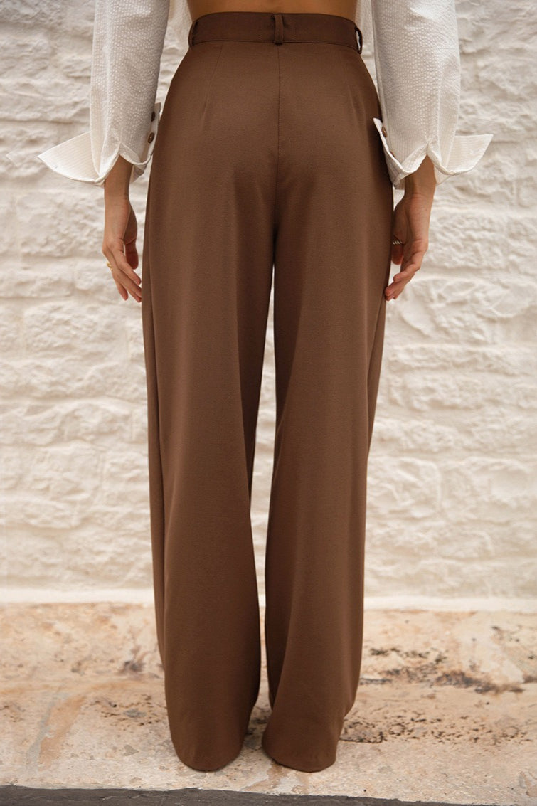 Vintage High-Waist Straight-Leg Pants
