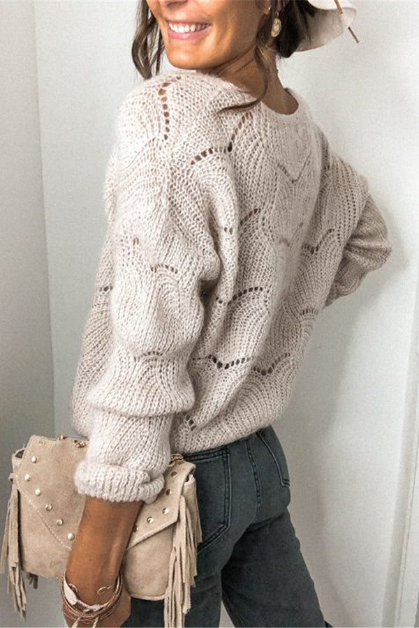 Chic V-neck Long Sleeve Knitted Cardigan for Stylish Comfort