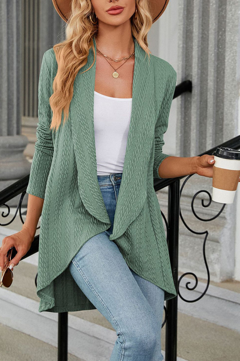 Uniqshe Lapel Loose Knitted Cardigan for Effortless Style