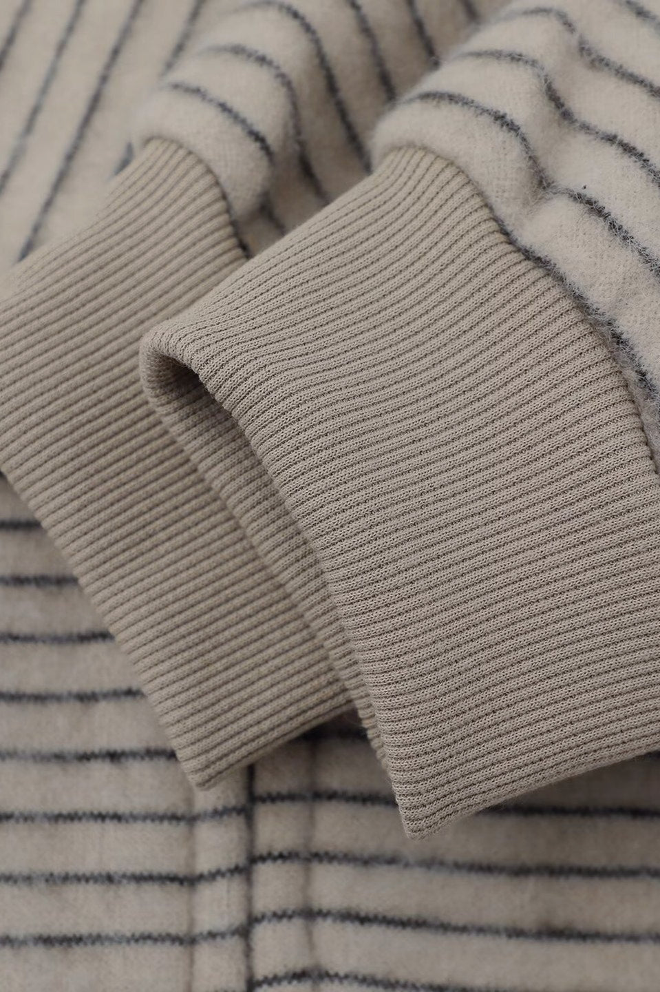 Striped Zip Knit Hoodie - Fashionpara