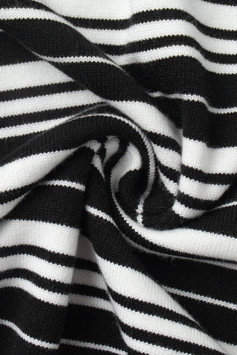 PrincessAce Colorblock Striped Polo Knit Sweater for Style